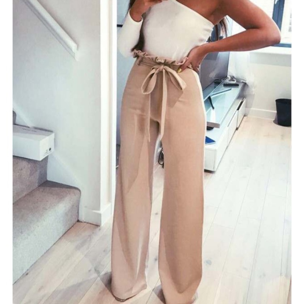 NWT SARAH ASHCROFT NUDE HIGH WAISTED TROUSER